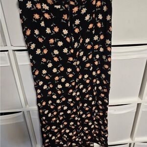 Vintage 90’s Floral Black Maxi Skirt